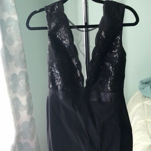 ModCloth Low V Back & Sheer Front Dress w. Sequins